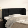 vidaXL Čelo postele so záhybmi čierne 93x23x78/88 cm zamat