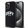 DKNY Liquid Silicone Arch Logo MagSafe Back Cover pre iPhone 14 Pro Max Black