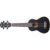 Cascha HH 2262L Soprano Ukulele Mahogany LH Black