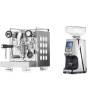 Rocket Espresso Appartamento, white + Eureka Atom 60, chrome