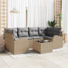 zahrada-XL Súprava záhradných pohoviek 7 pcs Béžová 55 x 55 x 37 cm 3345940