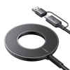 Magnetická nabíjačka Joyroom JR-WQM03, USB + USB-C, 1,2 m (čierna) 6956116756796