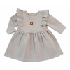 Baby Nellys | Dětské teplákové šaty, tunika Vintage Love - šedé - 68 (3-6m)