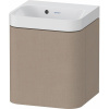 DURAVIT Happy D.2 Plus c-shaped závesná skrinka s nábytkovým umývadielkom bez otvoru, 1 dvierka, pánty vľavo, 400 x 360 x 480 mm, plátno, HP4340N75750000