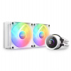 NZXT vodní chladič Kraken 240 RGB / 2x120mm fan / 4-pin PWM / LCD disp. / 6 let / bílý (RL-KR240-W1)