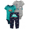 CARTER'S Set 3dielny body kr. rukáv 2ks, nohavice Green Monster chlapec LBB NB/ veľ. 56