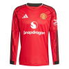 adidas Manchester United Long Sleeve Home Shirt 2025 2026 Adults Red S