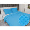 Biante Hrejivé posteľné obliečky Minky 3D bodky MKP-034 Modré Jednolôžko 140x200 a 70x90 cm