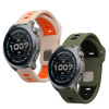 kwmobile řemíneks for 22mm Amazfit Bip 6 / Bip 5 Unity / Bip 5 / GTS 3 / Balance 2 / Helio řemínek řemíneks - 2x Náhradní Silikonový Watch Bands - Smartwatch or Fitness Tracker - tmavě zelená / černá