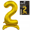 Godan Fóliový balón so stojanom číslo 2 zlatá 74 cm