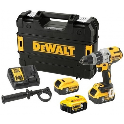 DeWALT DCD996P3 Aku bezuhlíková vŕtačka s príklepom XR (95Nm/18V/3x5,0Ah) kufor Tstak