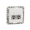 SCHNEIDER Sedna Design & Elements Datová zásuvka 2xRJ45 kat. 6A STP bílá