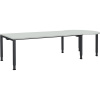 Obdĺžnikový stôl ,š x h 2000 x 900 mm, zaoblený prídavný prvok vpravo mauser