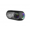 Kisonli LP-2S reproduktor, Bluetooth, Hodiny, SD, FM, AUX, RGB, Čierna 14542509