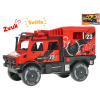 Auto off-road 18 cm na zotrvačník na batérie so svetlom a zvukom - mix farieb (žltá, červená)