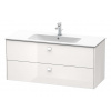 Duravit Brioso Umývadlová skrinka 55x122x48 cm, 2 zásuvky, lesklá biela BR410402222