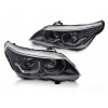 Predné svetlá Angel Eyes BMW E60 E61 03-07 čierne