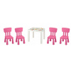 Ikea chýba tabuľka Huslia + Mammut 4 ružové stoličky (Ikea chýba tabuľka Huslia + Mammut 4 ružové stoličky)