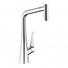 Hansgrohe Metris M71 - Kuchynská páková batéria 320, vyťahovateľná sprška, 2jet, chróm 14820000