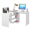 Tempo Kondela Rohový PC stôl, biela, TAMARI