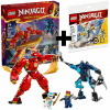 LEGO Ninjago Kaiov elementárny ohnivý robot 71808 + LEGO Ninjago Ľadový drak 30649 (LEGO Ninjago Kai's Fire Element Mech 71808 + Ľadový drak 30649)