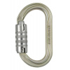 Oválna oceľová karabína Petzl Oxan zlatá triact lock - US normy