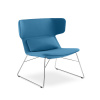 LD SEATING Čalúnené kreslo ušiak FLEXI LOUNGE FL-L-Q s oceľovou podnožou