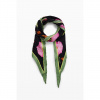 Dámský šátek DESIGUAL 25SAWA36 2000 FOU BOTANIC DREAMZ DIAMOND 2000 BLACK velikost U