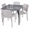 ROJAPLAST Set záhradného nábytku ZWMT-90 záhradný stôl 1 + 4 záhradné stoličky BARS