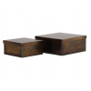 Light & Living 2ks bronzový antik kovový úložný box Loberio - 16*16*7/ 12*12*6 cm - Light & Living
