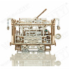 3D mechanické puzzle Wooden City Mestská električka s koľajami 273 ks - hnedé