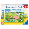 RAVENSBURGER Puzzle Zvieracie mláďatá 2x12 dielikov