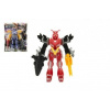 Teddies Transformer bojovník/robot plast 4 barvy na kartě