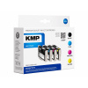 KMP E107V - Atrament na pigmentovej báze - Čierna - Azúrová - Purpurová - Žltá - Epson Stylus D78 - D92 - D120 Epson Stylus DX4000 - DX4050 - DX4400 - DX4450 - DX5000 - DX5050 - DX6000,... 4 Stück(e)