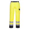PORWEST HI-VIS BIZFLAME PRE FR92 / Nehorlvé reflexné nohavice, antistatické - HV žltá S