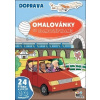 Omalovánky A4 se samolepkami Doprava
