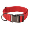 Flamingo Collar Oxana Red - pevný nastaviteľný obojok pre psa, nylon, dvojbodová pracka, červený - S