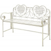 Biela Záhradná Lavička Kovová