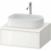 DURAVIT Zencha závesná skrinka pod umývadlo na dosku, 1 zásuvka, 650 x 550 x 281 mm, biela/biela super matná, ZE4810064840000