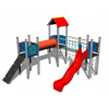 Playground System DETSKÉ IHRISKO - zostava so šmýkačkou a lan. mostom 4U305K-15 - celokovová