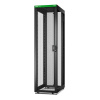 Easy Rack 600mm/48U/1000mm , with Roof, castors,feet and 4 Brackets, No Side panels,Bottom, black