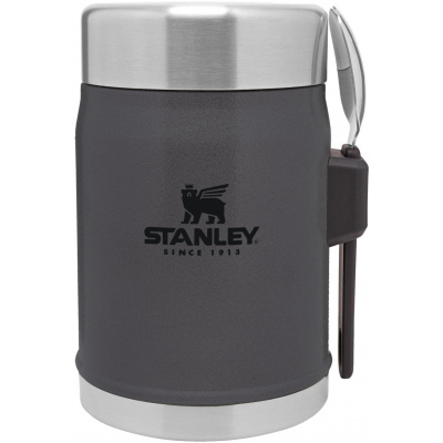Stanley STANLEY termoska jedálenská 400ml s lyžicou/vidličkou Charcoal čierna
