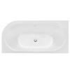 Besco AVITA A-LINE voľne stojaca akrylátová vaňa 150x75cm,Biela+click-clack sif.Chróm Prav VANAVITAL15P