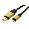 Roline Gold USB 2.0 kabel, USB A(M) - microUSB B(M), 1,8m