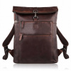 Kožený ruksak vintage roll top na notebook mestský hnedý Paolo Peruzzi