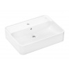 Hansgrohe Xuniva Q - Umývadlo na dosku, 60x45 cm, s prepadom, otvor na batériu, SmartClean, biela 61082450