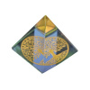 Krištáľová pyramída - strom života 4cm dúhová