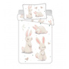 Jerry Fabrics Obliečky do postieľky Zajačikovia 100 x 135, 40 x 60 cm