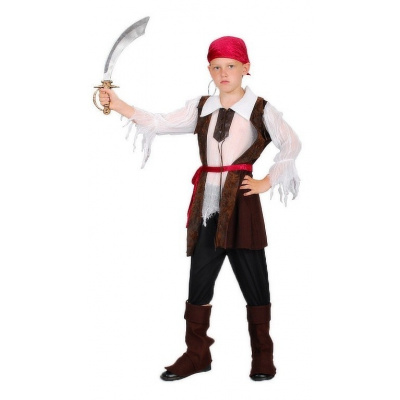 Dětský kostým na karneval Pirát Rudolf, 120-130 cm