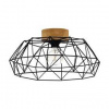 LED stropné svietidlo Eglo Padstow (44088) čierne/drevené